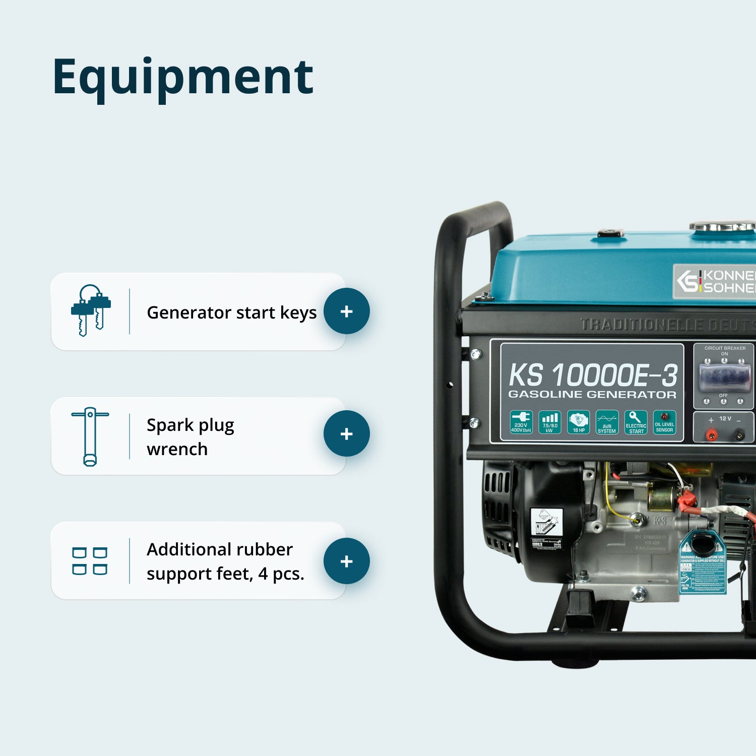 Gasoline generator "Könner & Söhnen" KS 10000E-3