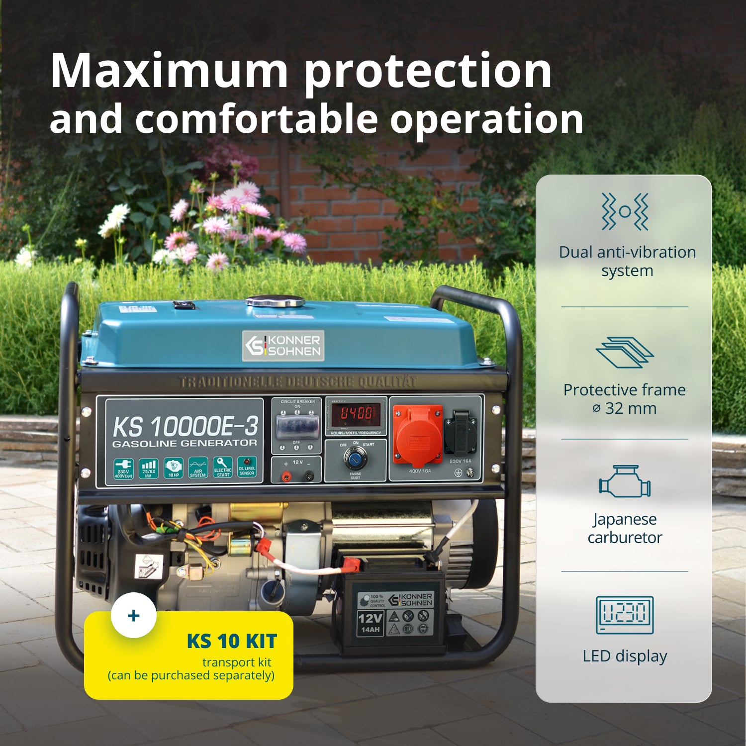 Gasoline generator "Könner & Söhnen" KS 10000E-3