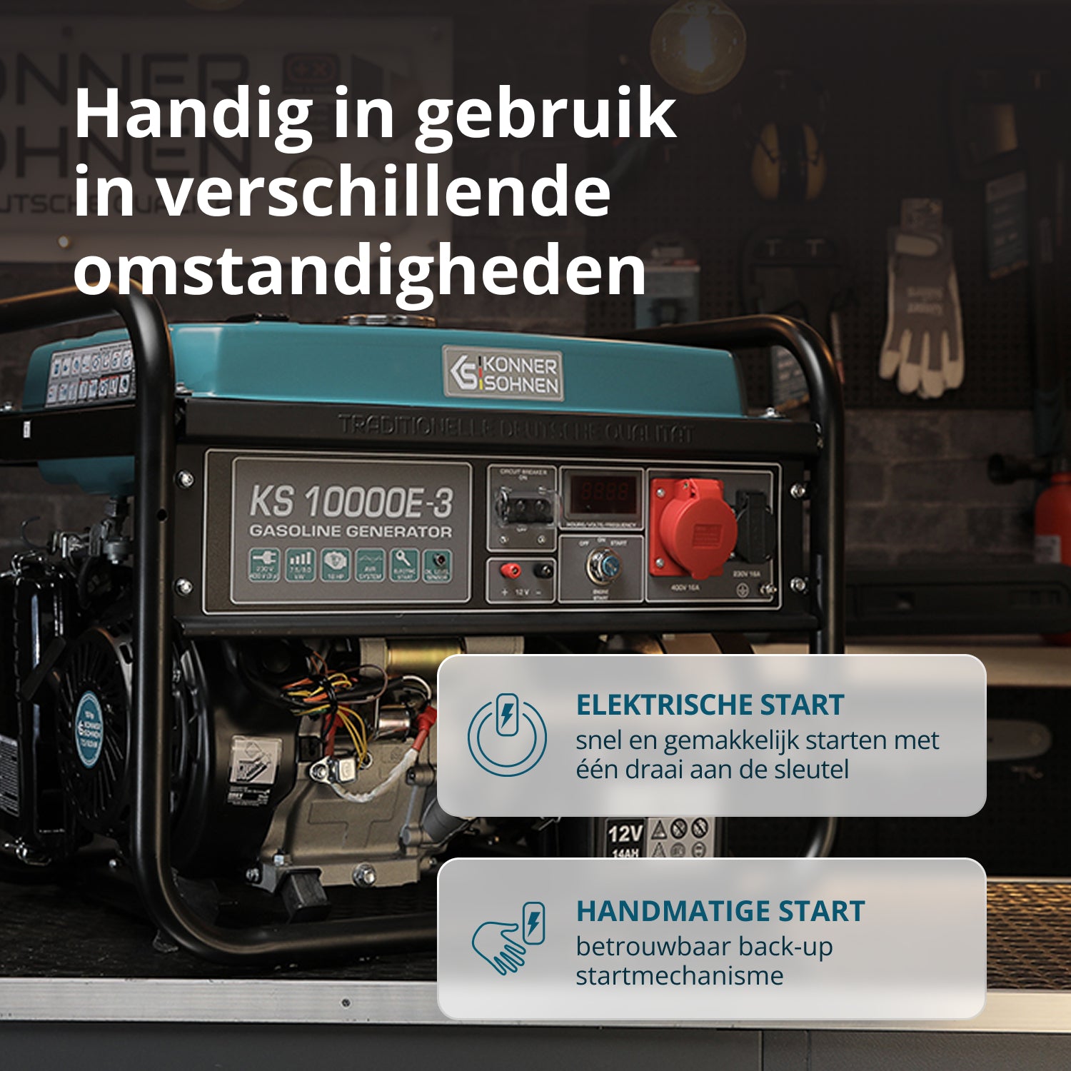 Bensinaggregat "Könner & Söhnen" KS 10000E-3
