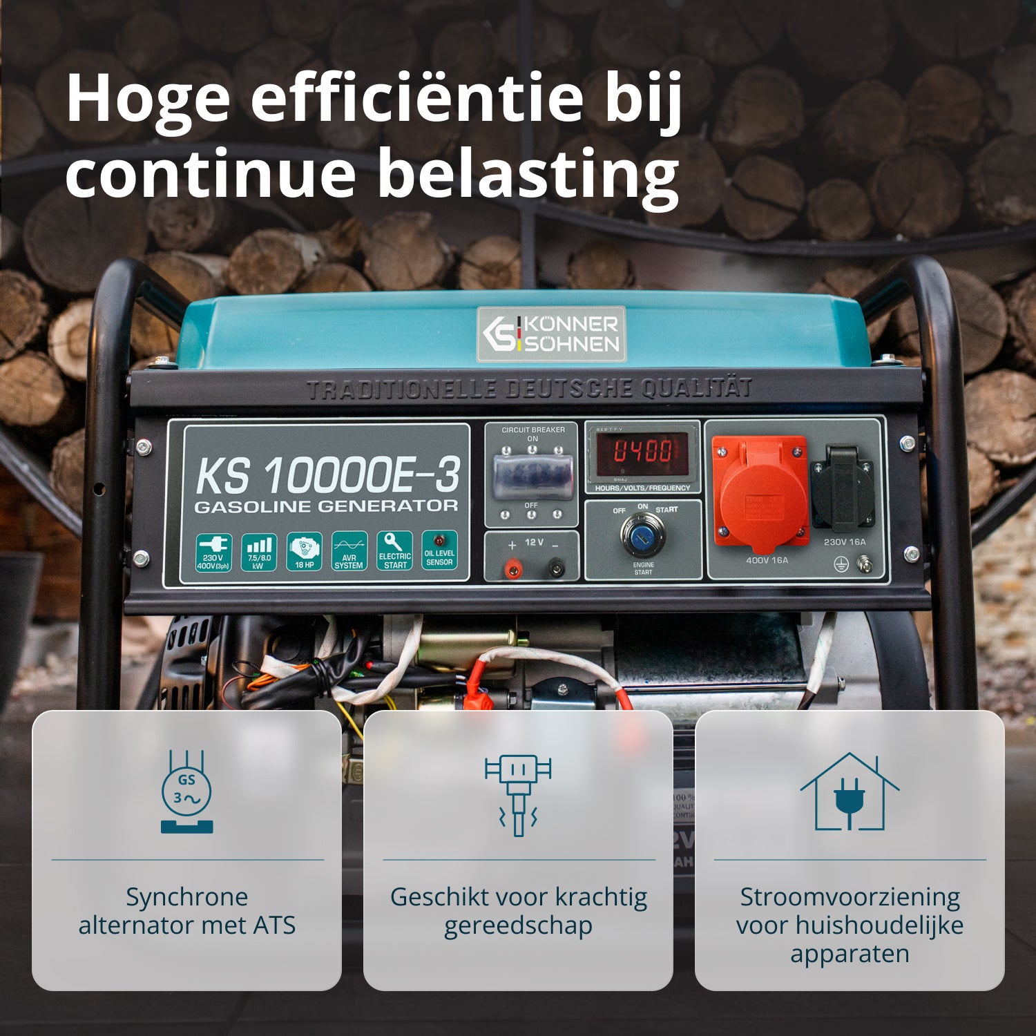 Bensinaggregat "Könner & Söhnen" KS 10000E-3