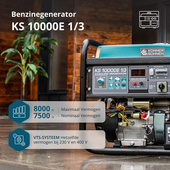 Gerador a gasolina "Könner & Söhnen" KS 10000E 1/3