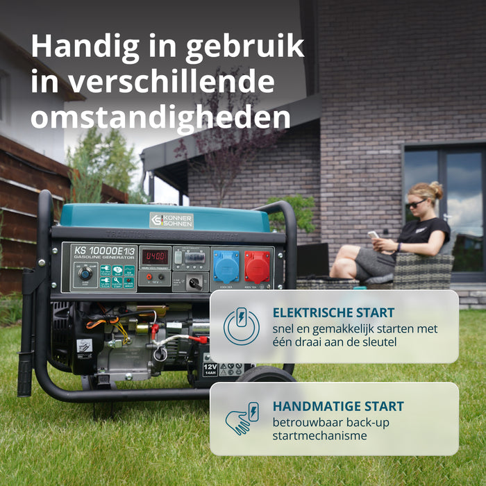 Gerador a gasolina "Könner & Söhnen" KS 10000E 1/3