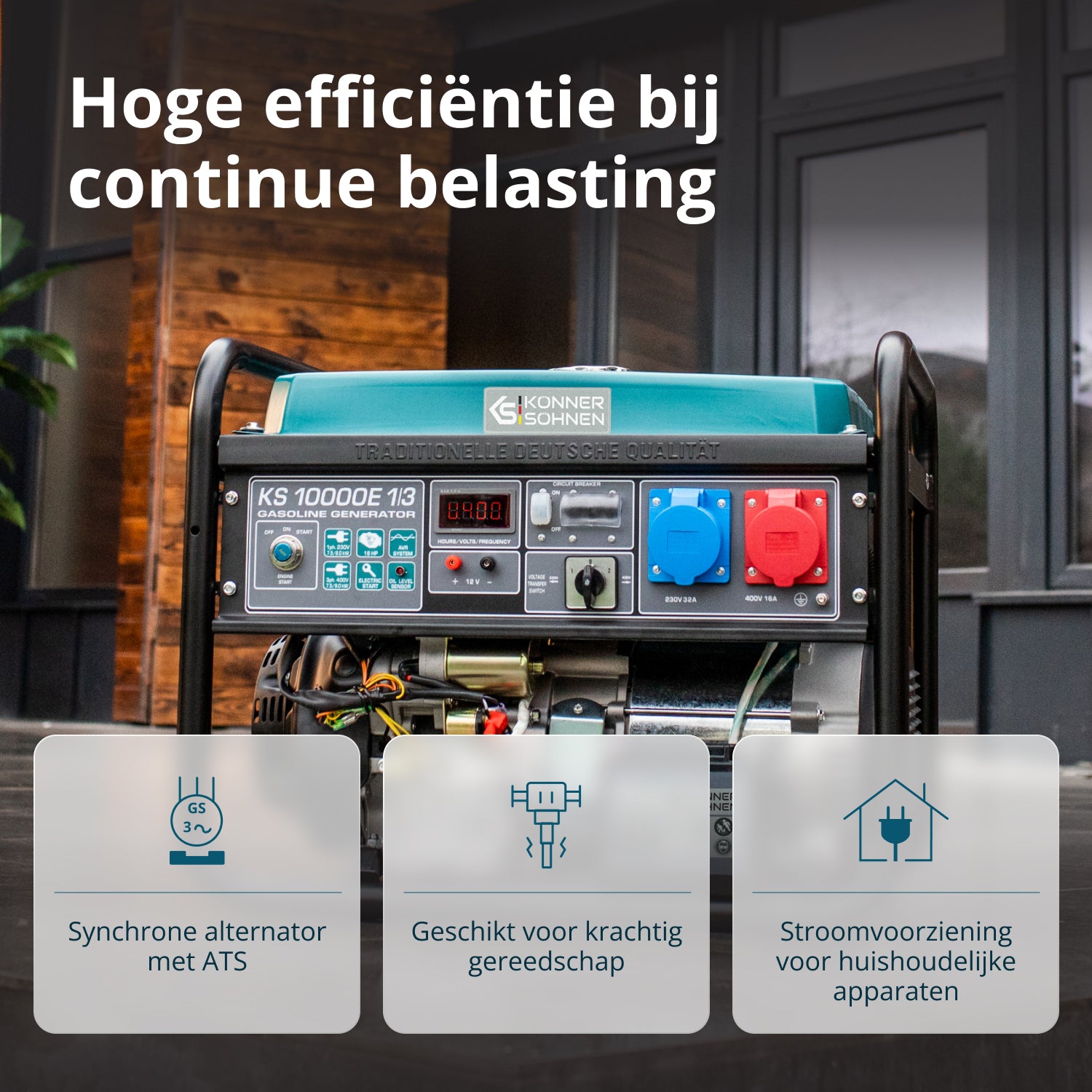 Benzingenerator "Könner & Söhnen" KS 10000E 1/3
