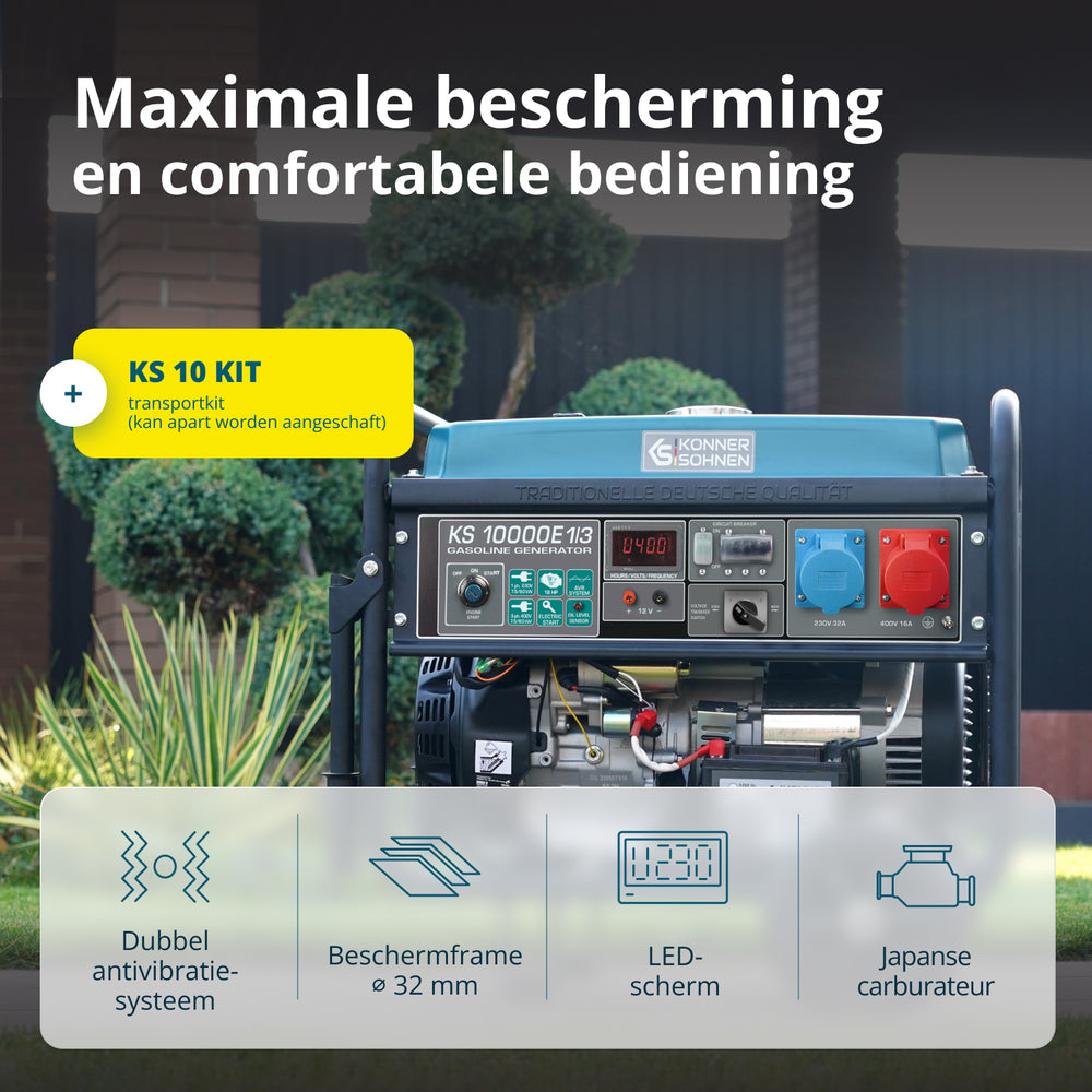 Gerador a gasolina "Könner & Söhnen" KS 10000E 1/3