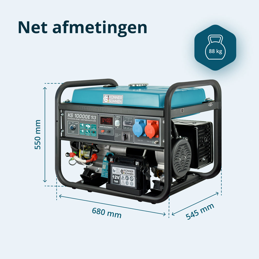 Gerador a gasolina "Könner & Söhnen" KS 10000E 1/3
