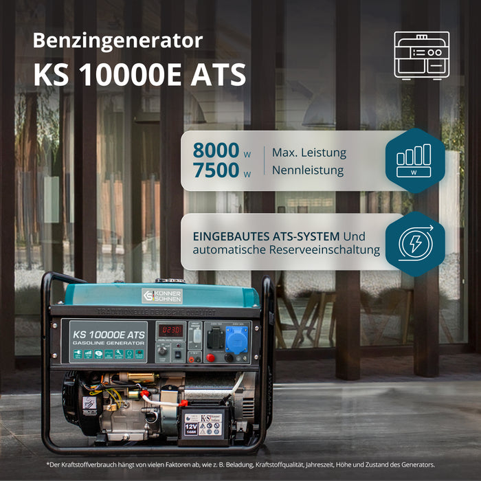 Benzin-Generator "Könner & Söhnen" KS 10000E ATS