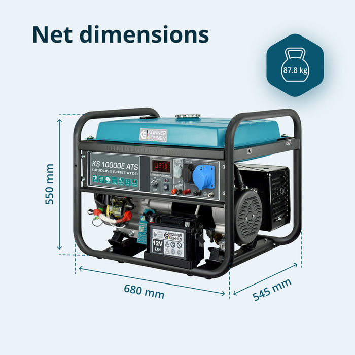 Gasoline generator "Könner & Söhnen" KS 10000E ATS