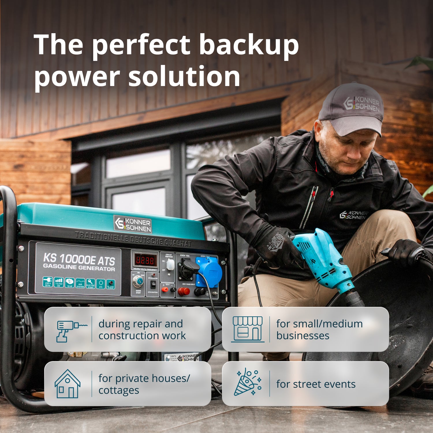 Gasoline generator "Könner & Söhnen" KS 10000E ATS