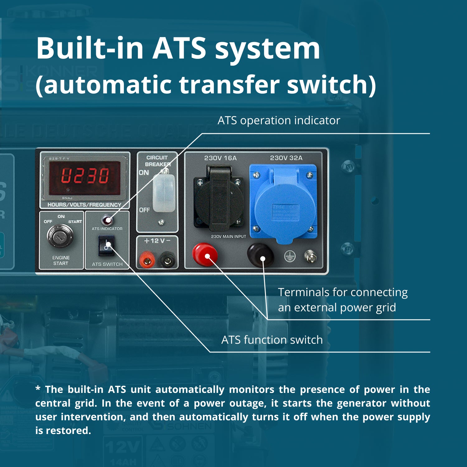 Gasoline generator "Könner & Söhnen" KS 10000E ATS