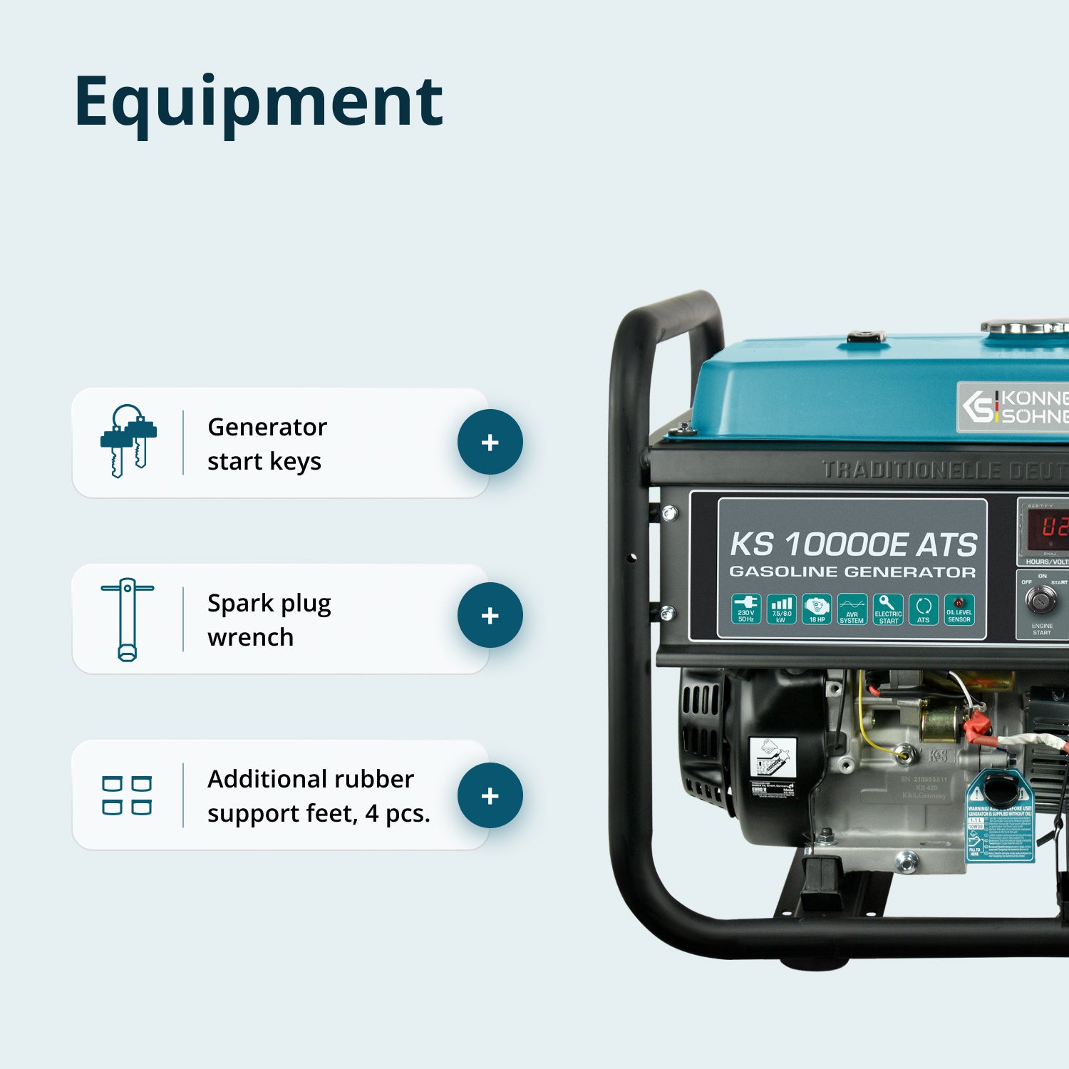Gasoline generator "Könner & Söhnen" KS 10000E ATS