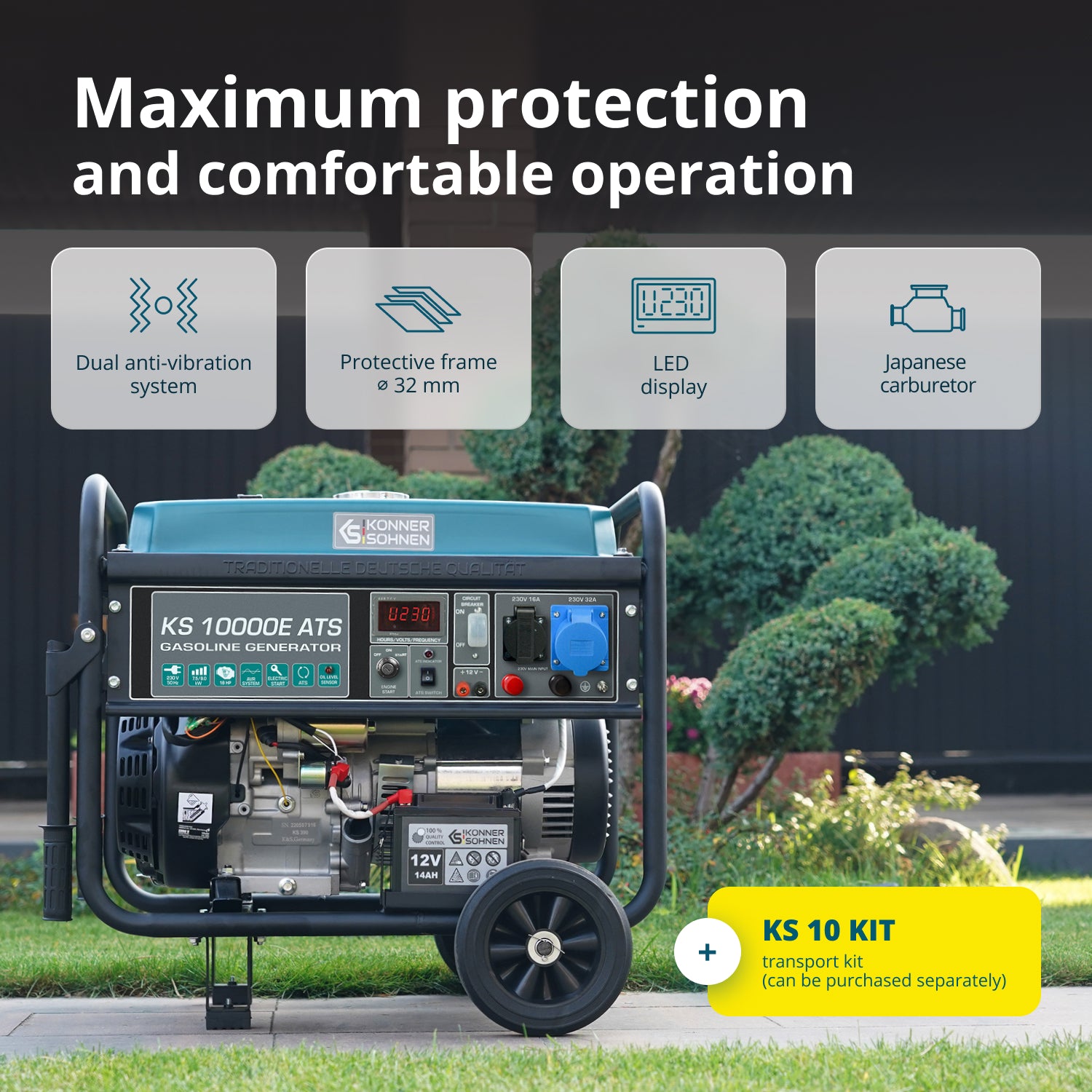 Gasoline generator "Könner & Söhnen" KS 10000E ATS