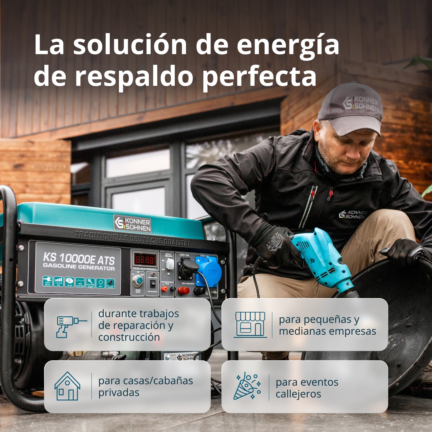 Generador de gasolina "Könner & Söhnen" KS 10000E ATS