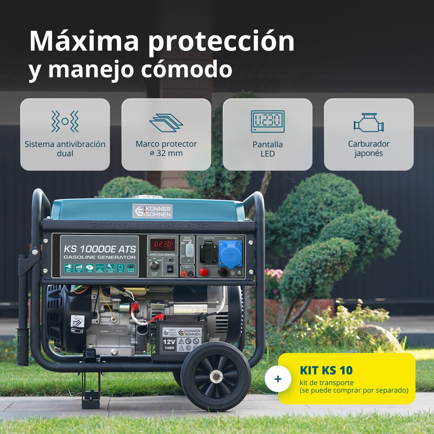 Generador de gasolina "Könner & Söhnen" KS 10000E ATS