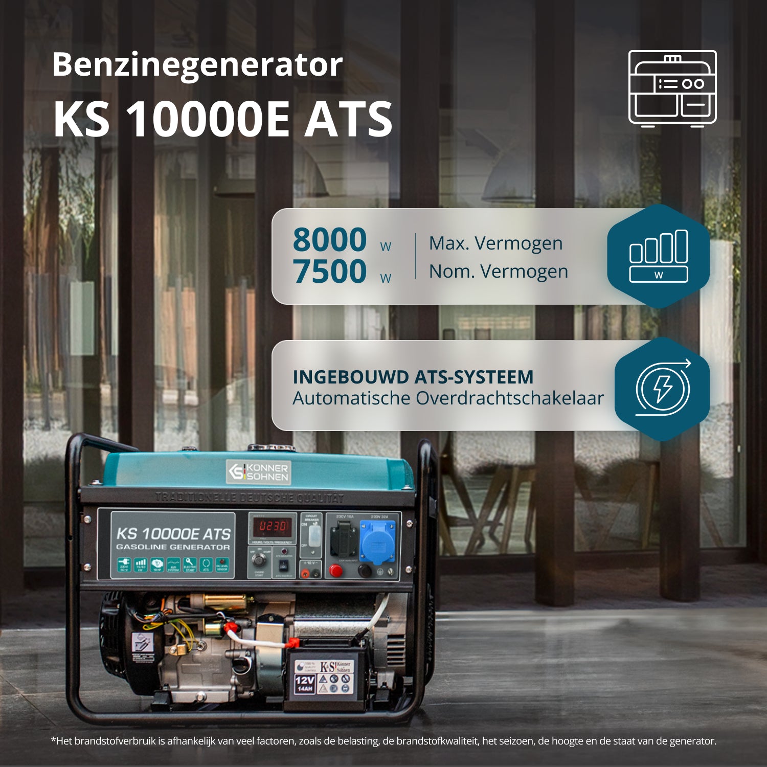 Benzínový generátor „Könner & Söhnen“ KS 10000E ATS