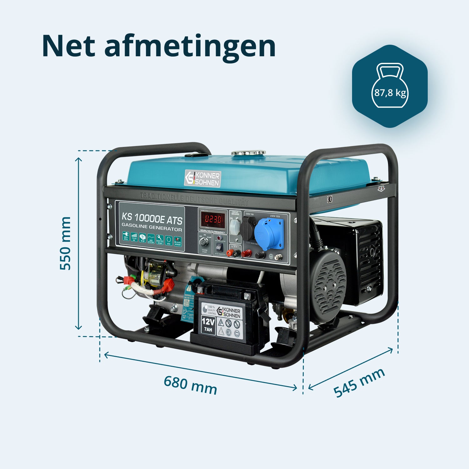 Benzínový generátor „Könner & Söhnen“ KS 10000E ATS