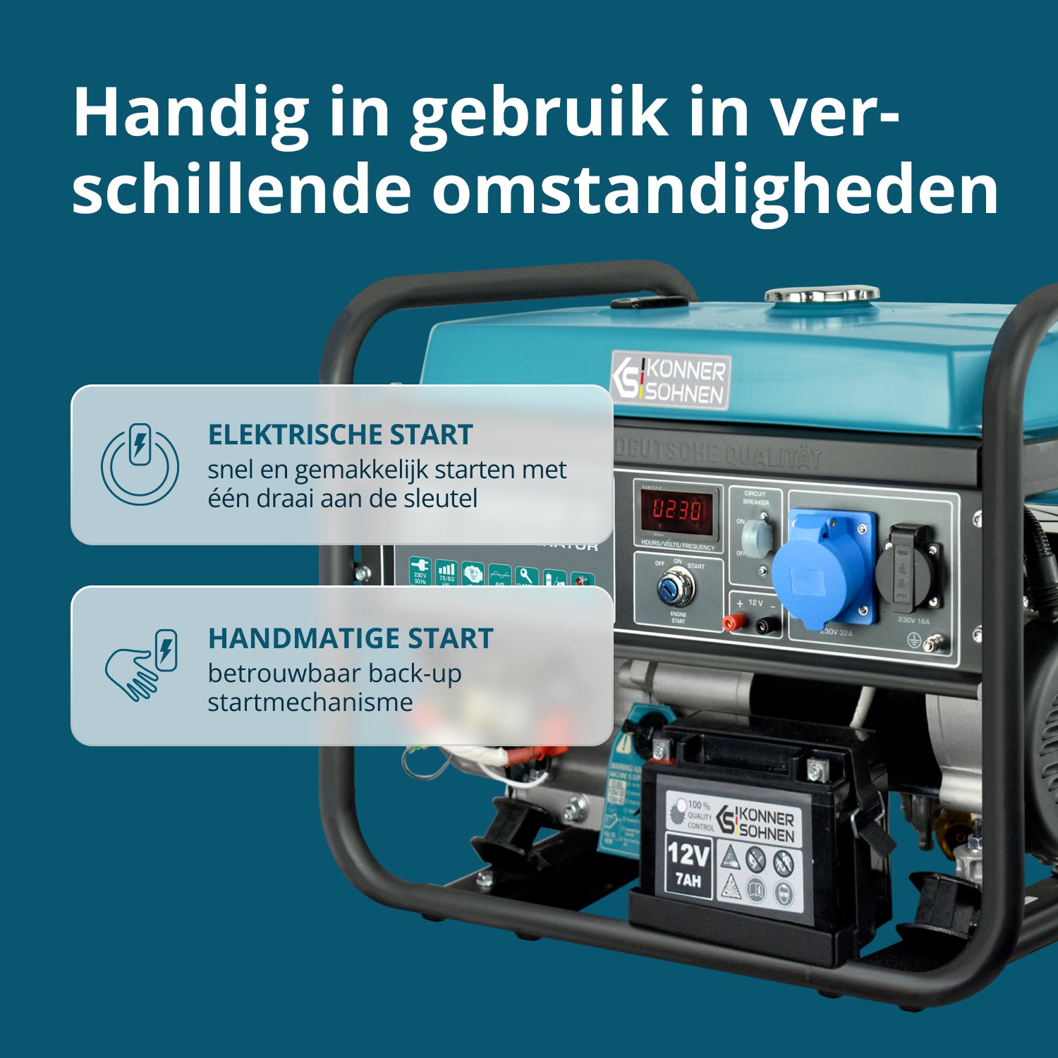 LPG/benzinski generator „Könner & Söhnen“ KS 10000E G