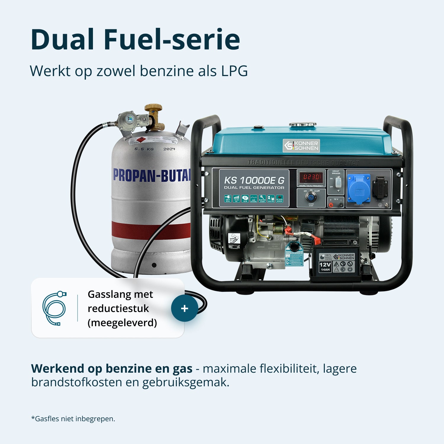 LPG/benzinski generator „Könner & Söhnen“ KS 10000E G