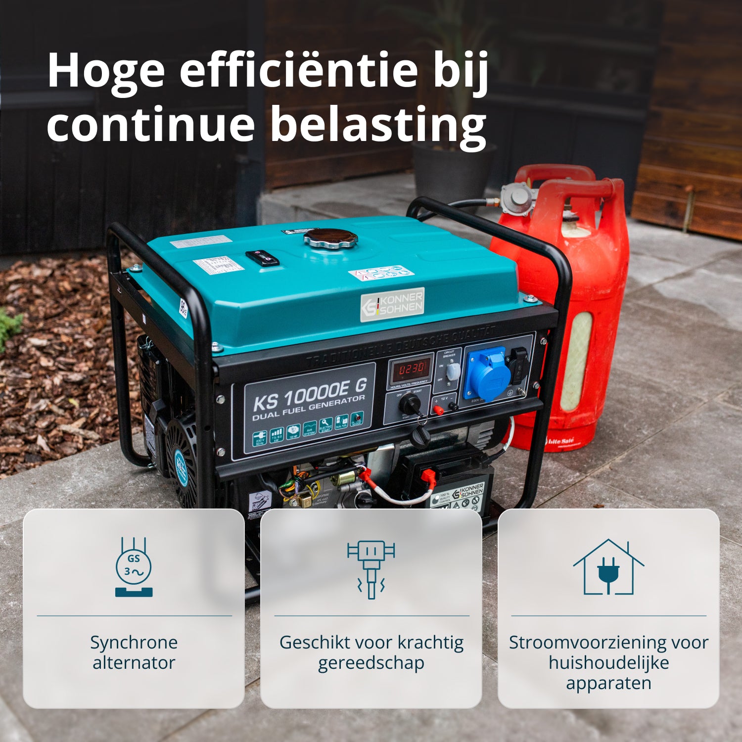 LPG/benzinski generator „Könner & Söhnen“ KS 10000E G