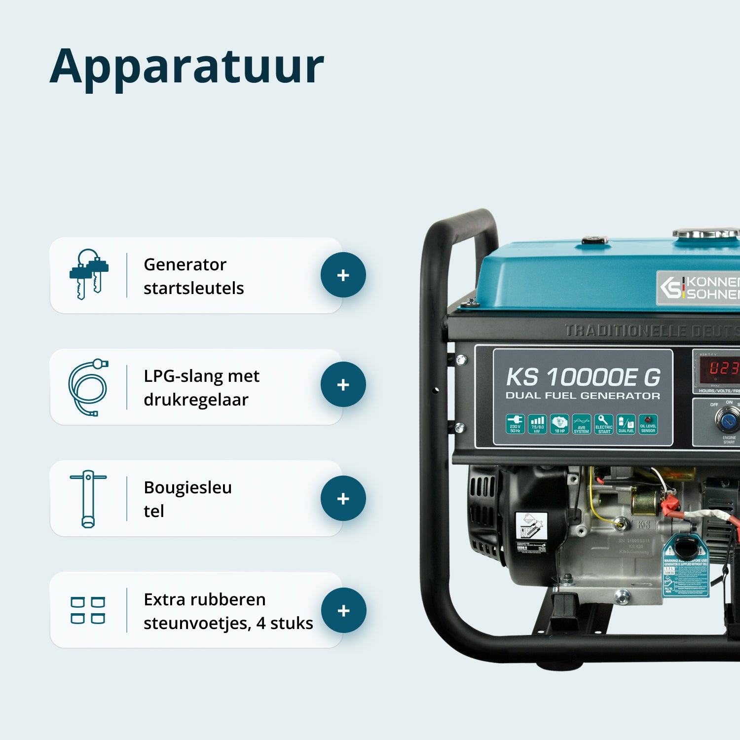 LPG/benzinski generator „Könner & Söhnen“ KS 10000E G