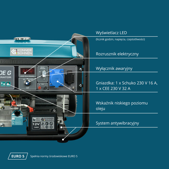 Generator LPG/Benzyna „Könner & Söhnen” KS 10000E G