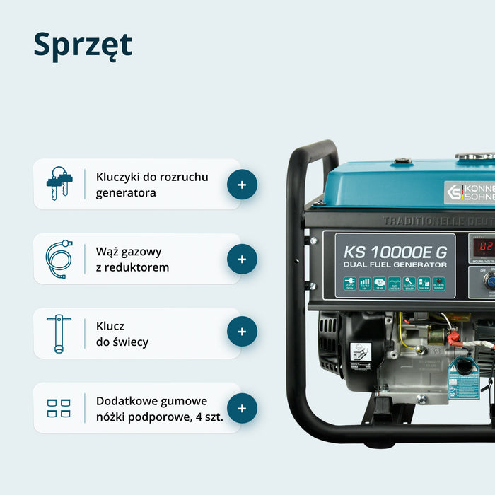 Generator LPG/Benzyna „Könner & Söhnen” KS 10000E G