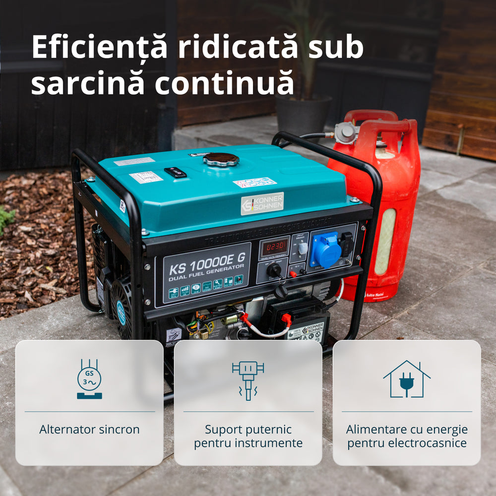 Generator GPL/Benzină „Könner & Söhnen” KS 10000E G