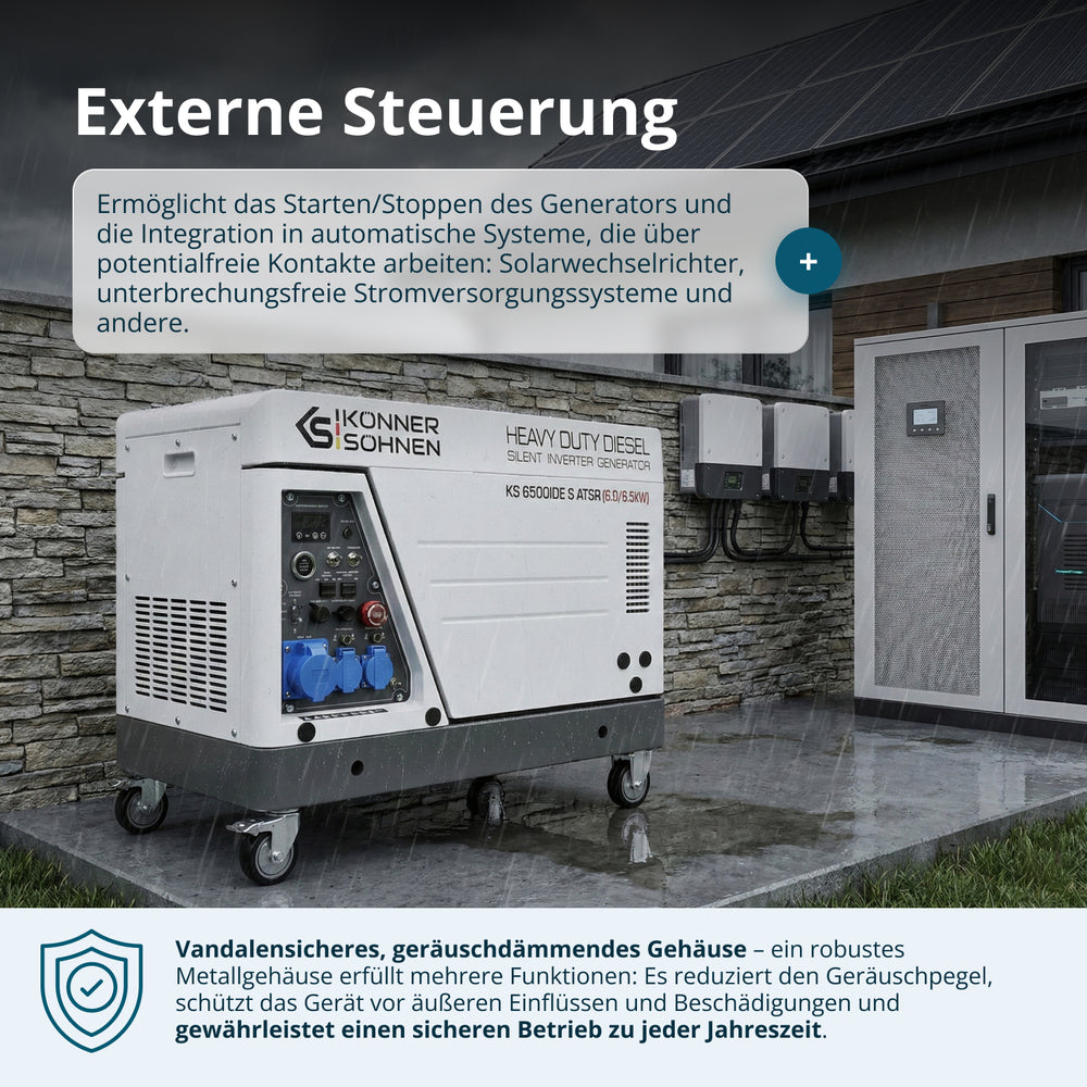 Diesel-Inverter-Generator im Schallschutzgehäuse KS 6500iDE S ATSR