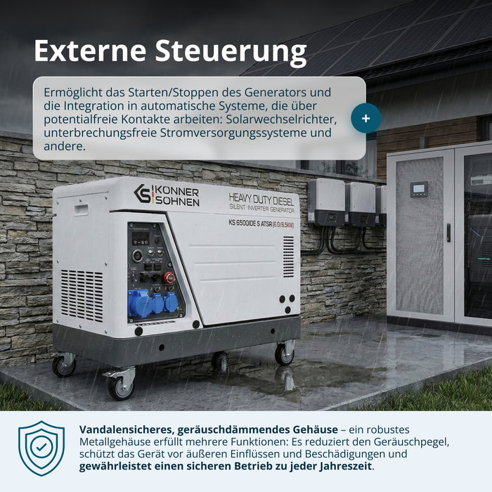 Diesel-Inverter-Generator im Schallschutzgehäuse KS 6500iDE S ATSR