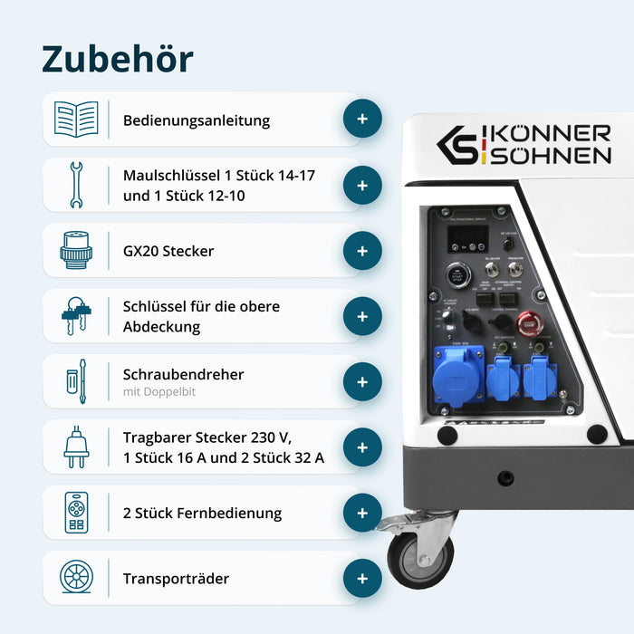 Diesel-Inverter-Generator im Schallschutzgehäuse KS 6500iDE S ATSR