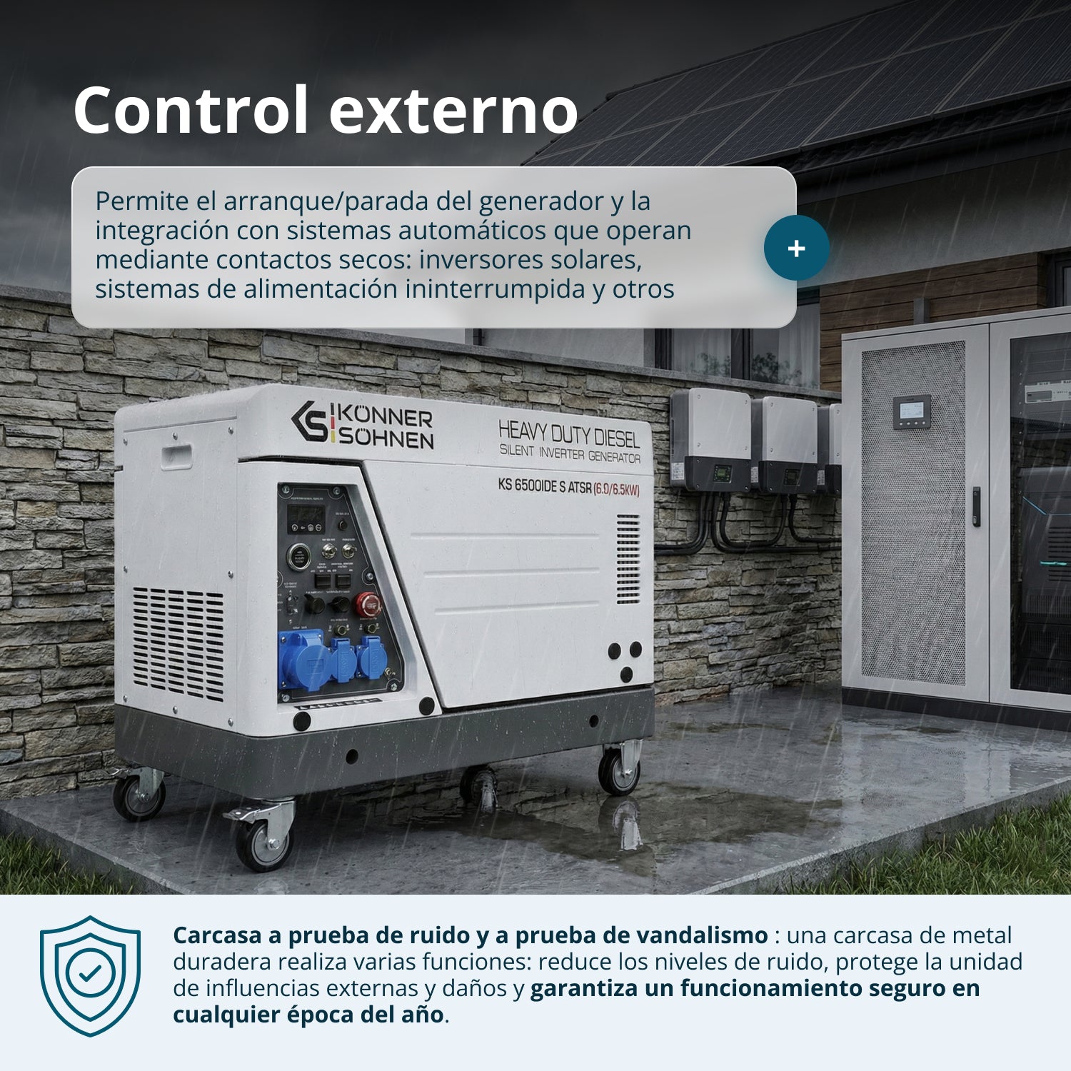 Generador inverter diésel en carcasa insonorizada KS 6500iDE S ATSR (Reacondicionado Bueno estado)