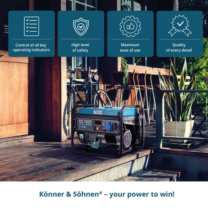 Benzingenerátor „Könner & Söhnen” KS 7000