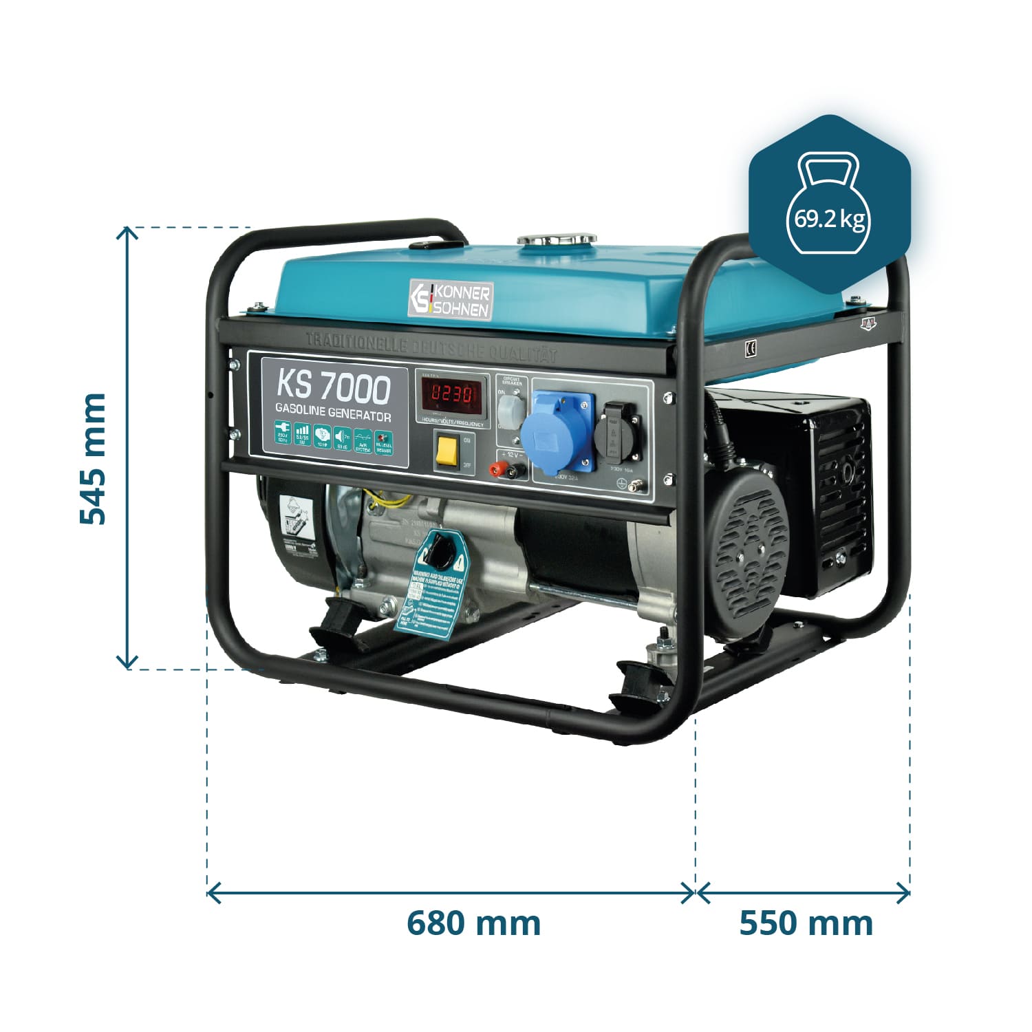 Benzinegenerator "Könner & Söhnen" KS 7000