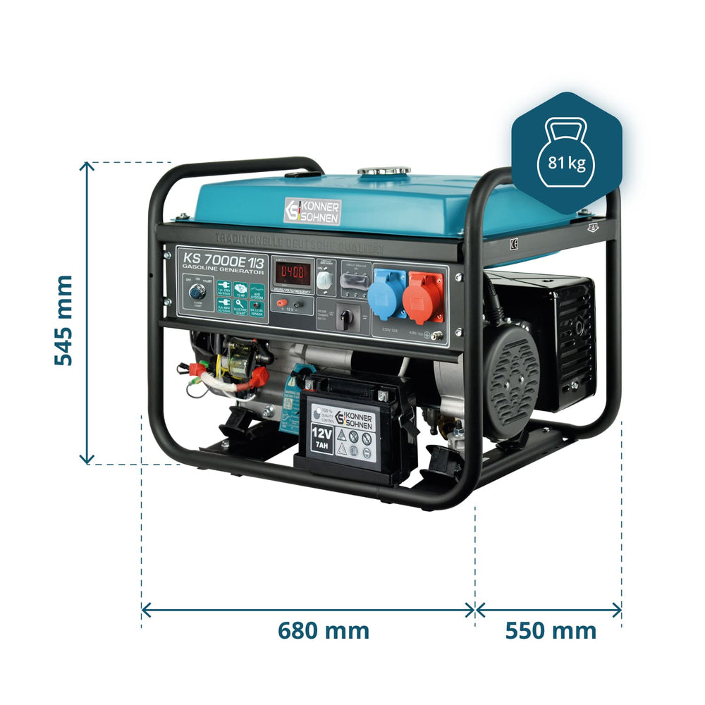 Generatore a benzina "Könner & Söhnen" KS 7000E 1/3