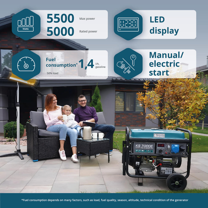 Benzingenerátor „Könner & Söhnen” KS 7000E
