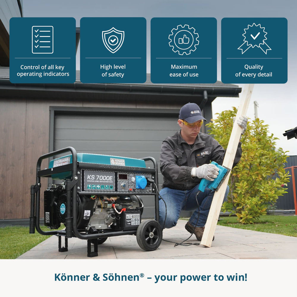 Benzingenerátor „Könner & Söhnen” KS 7000E