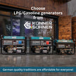 LPG/Benzine Generator "Könner & Söhnen" KS 7000E G thumbnail