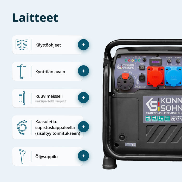 LPG/bensiini invertterigeneraattori KS 8100iEG 1/3