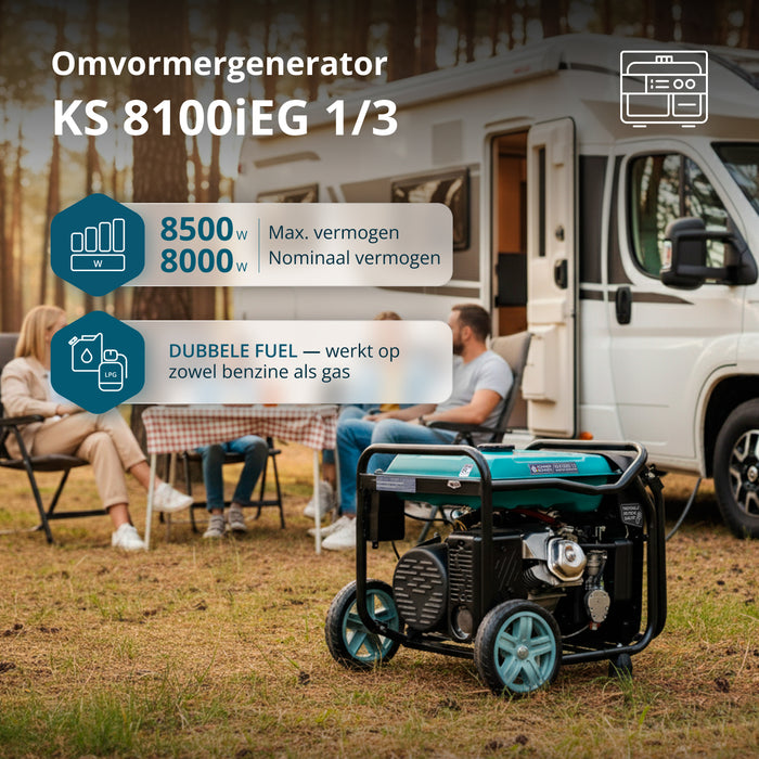 Gerador inversor a GPL/gasolina KS 8100iEG 1/3