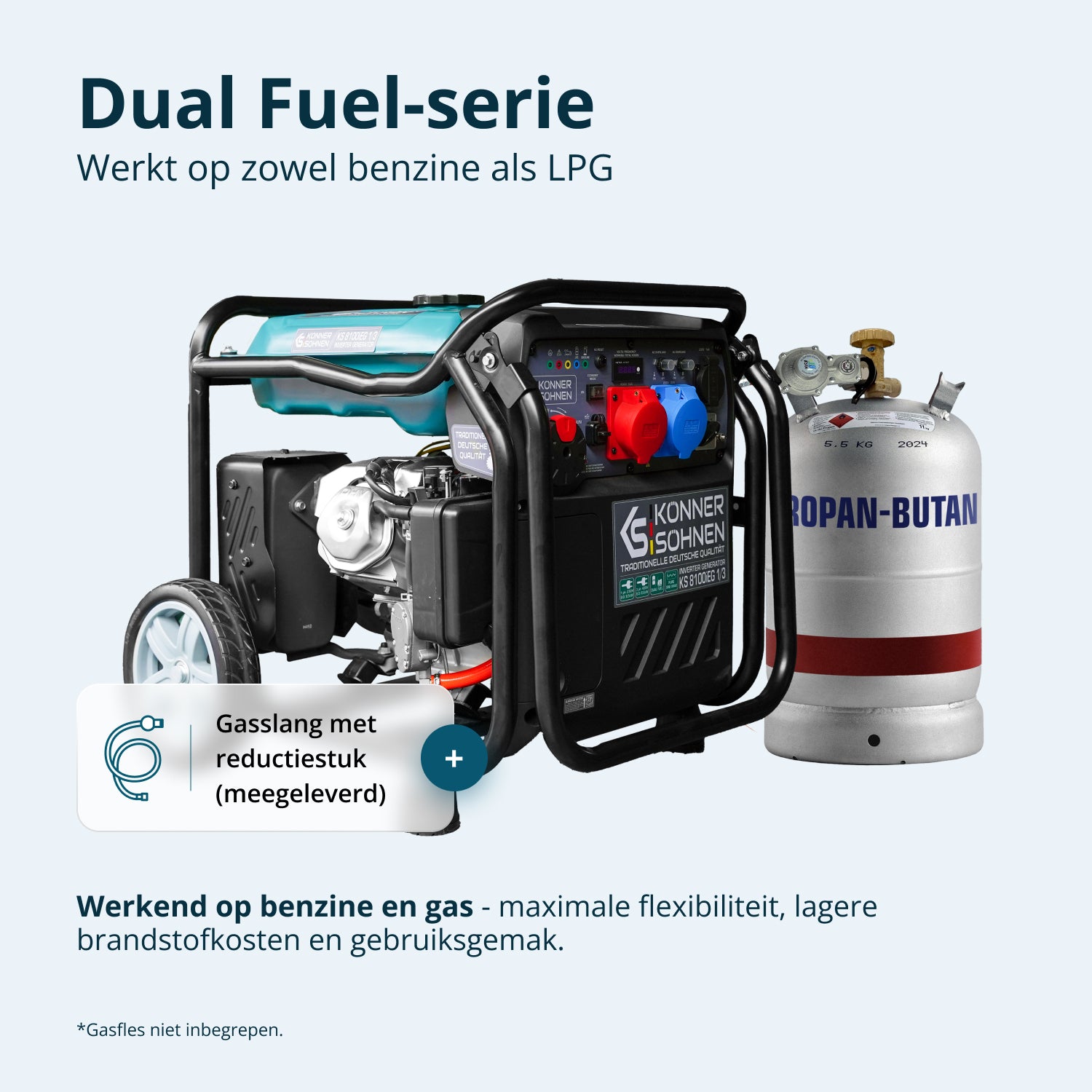 Gerador inversor a GPL/gasolina KS 8100iEG 1/3