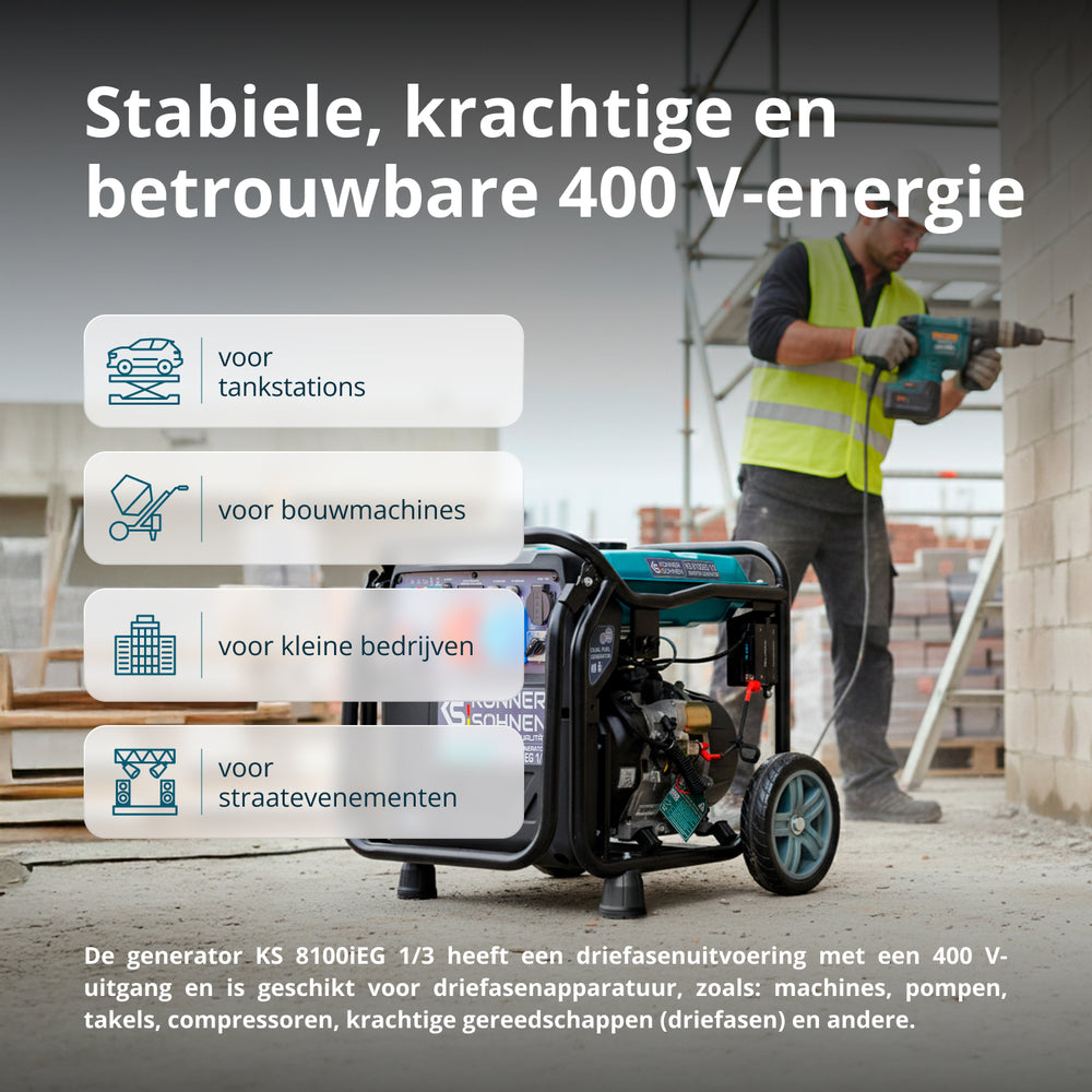 Gerador inversor a GPL/gasolina KS 8100iEG 1/3
