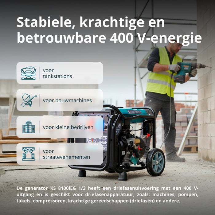 Gerador inversor a GPL/gasolina KS 8100iEG 1/3