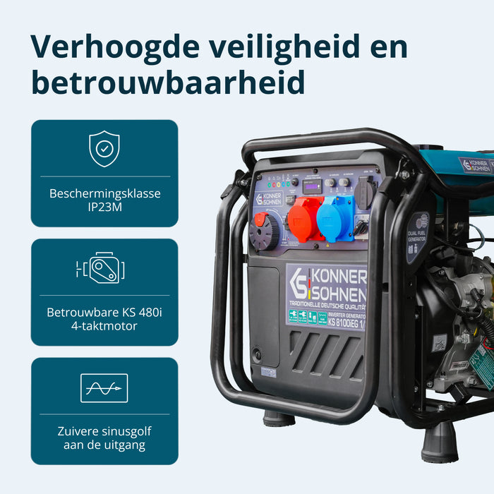 Gerador inversor a GPL/gasolina KS 8100iEG 1/3