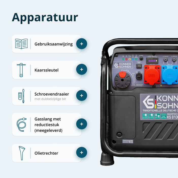Gerador inversor a GPL/gasolina KS 8100iEG 1/3
