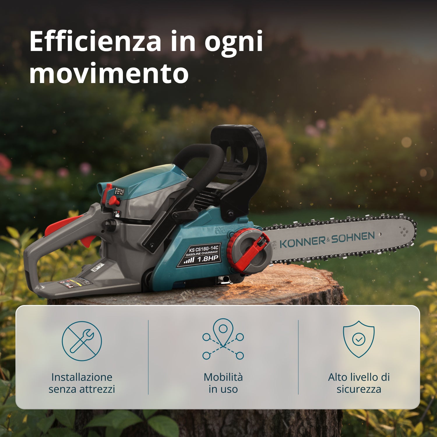 Motosega a benzina KS CS18G-14C