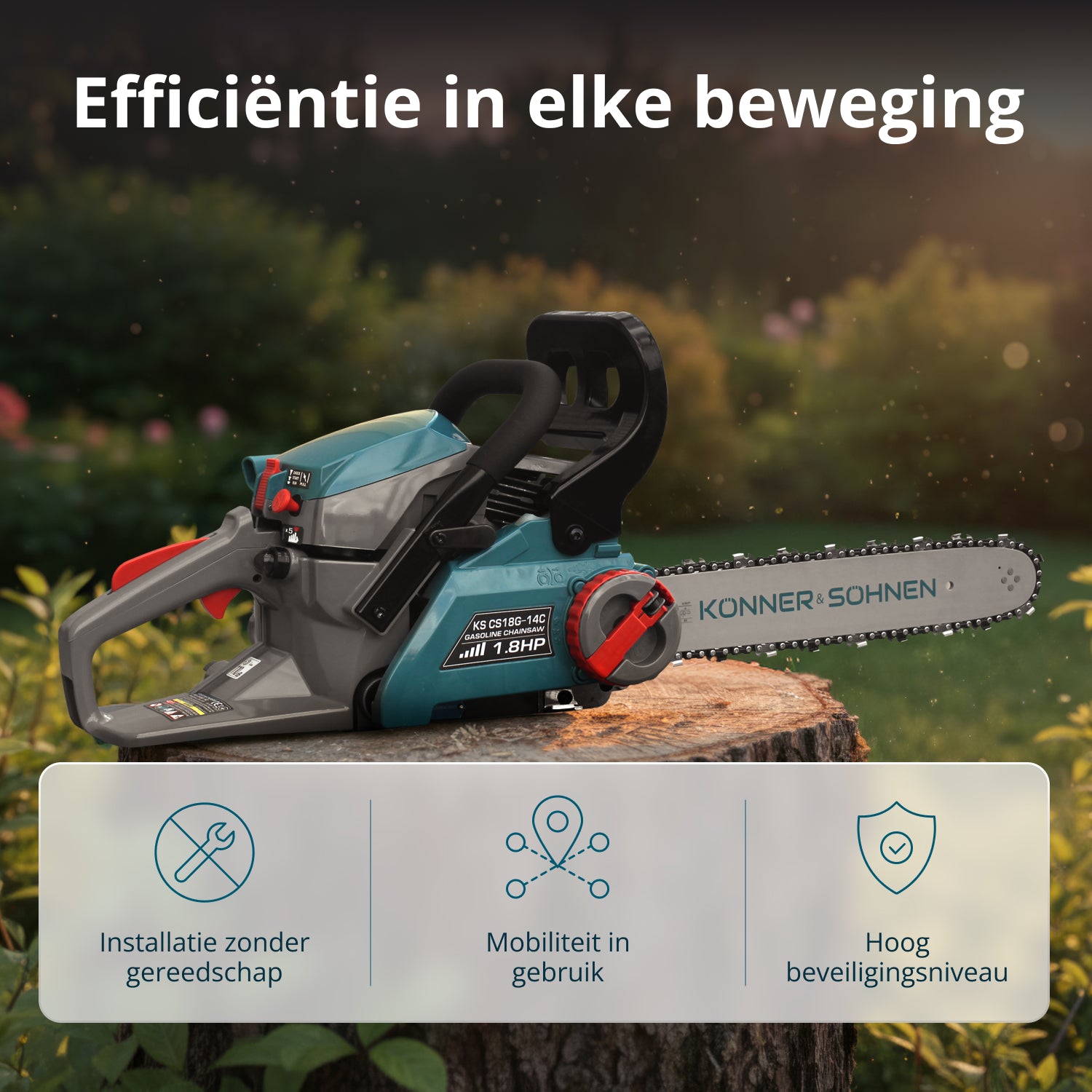 Βενζινοκίνητο αλυσοπρίονο KS CS18G-14C