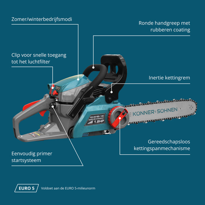 Benzines láncfűrész KS CS18G-14C