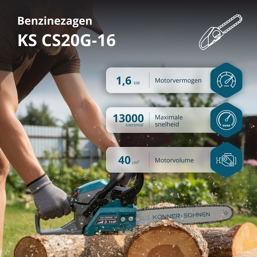 Бензинов верижен трион KS CS20G-16