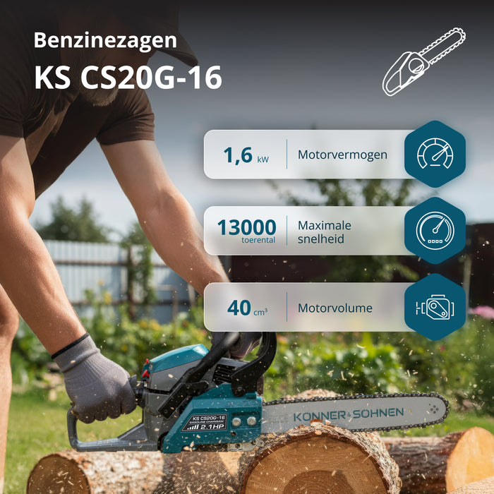 Бензинов верижен трион KS CS20G-16