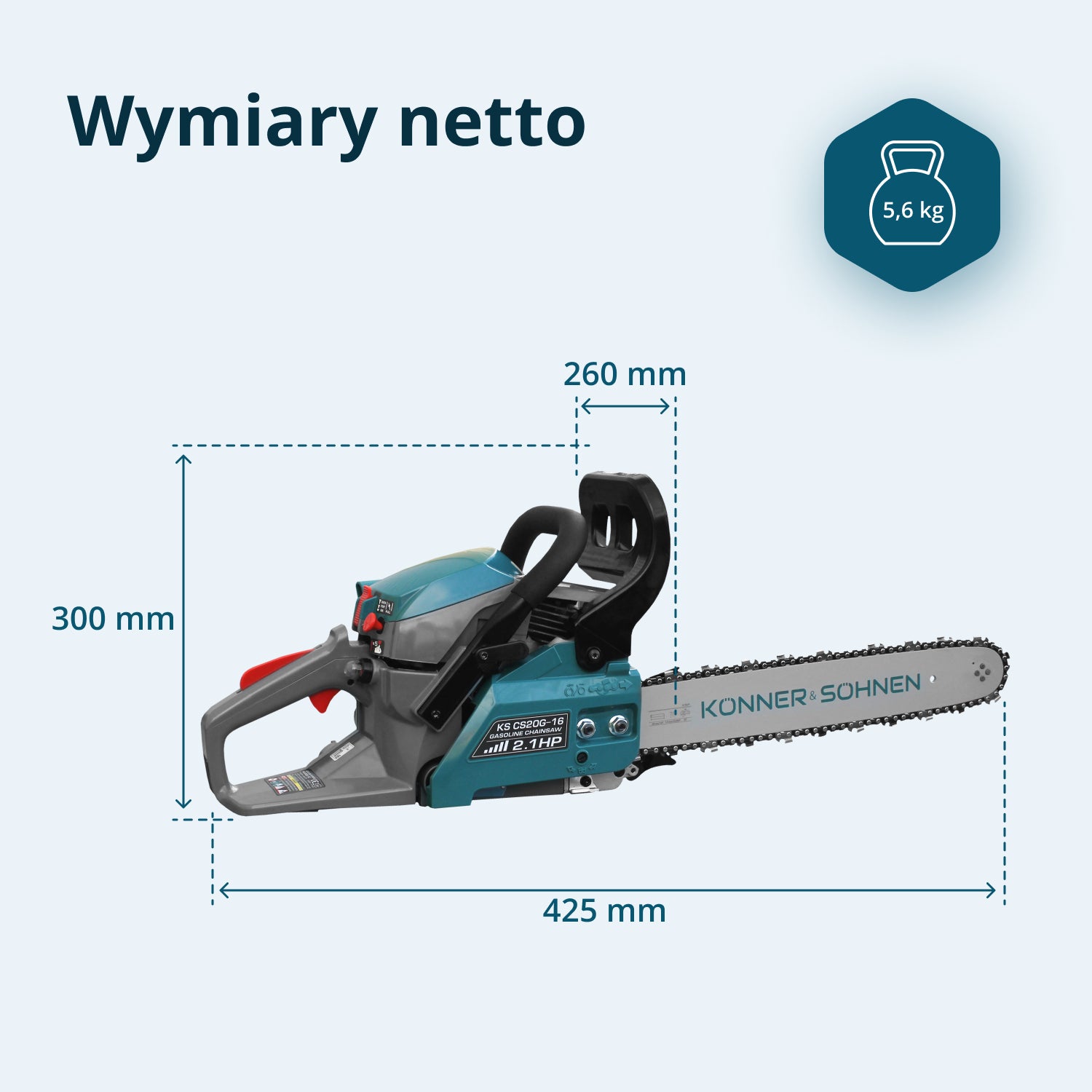 Benzinekettingzaag KS CS20G-16
