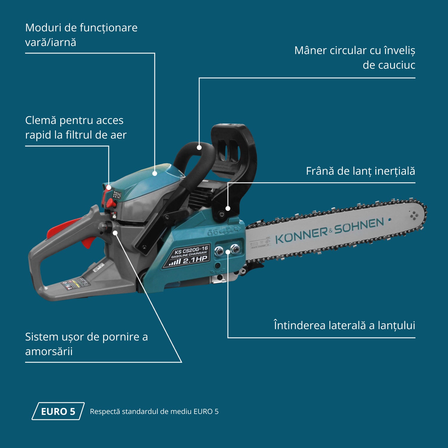 Benzinekettingzaag KS CS20G-16